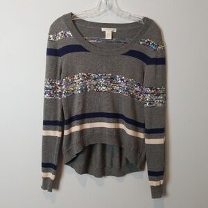 Kenar Gray Sequin  Sweater
